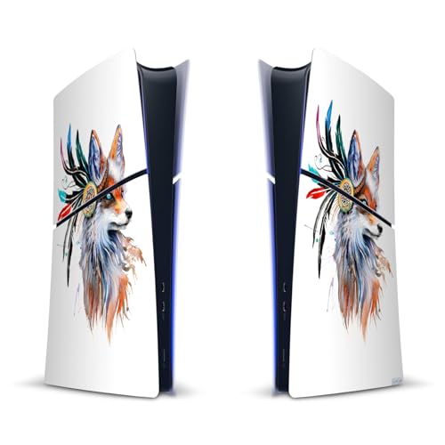 Head Case Designs Licenza Ufficiale Pixie Cold Volpe Mix Arte Vinile Sticker Gaming Pelle Adesivo Compatibile con Sony Playstation 5 PS5 Slim Digital Edition Console