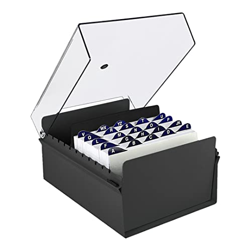 Boîte à fiches 5x8 robuste avec index AZ pour un classement de bureau parfait