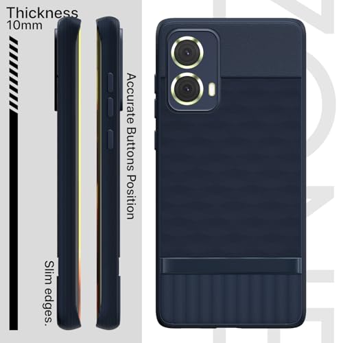 Image of Outlouders Back Cover for Moto G85 5G | TPU Soft Flexible Shockproof | Full Camera Protection Back Case (Blue)