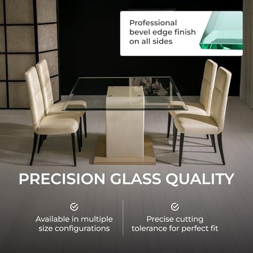 image for Fab Glass and Mirror 36 x 60 Rectangle Glass Table Top - Clear Tempere