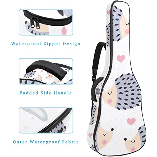 Sac à dos guitare acoustique imperméable 42,9" avec renards - 4