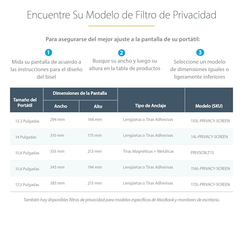 Filtro de Privacidad para Trabajar en Cafeterías con Portátil de 15,6 Pulgadas 16:9 6