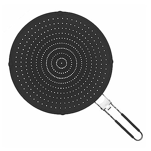 melebellot 32cm Spritzschutz Pfanne,Pfannenspritzschutz Universal,Silikon In...