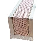 Camino de mesa de algodón y lino, con borlas, mantel elegante para bodas, fiestas, caminos de pasillo de algodón y lino, con borlas, mantel elegante para bodas y fiestas