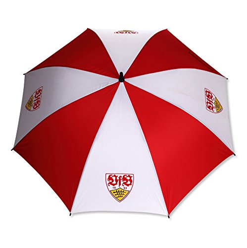 Preisvergleich Produktbild VfB Stuttgart Stockschirm / Regenschirm rot / weiss mit Wappen und 120cm Durchmesser