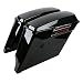 XMT-MOTO 5 Inch Vivid Black Stretched Extended Hard Saddlebags For Harley Touring Model 1993-2013