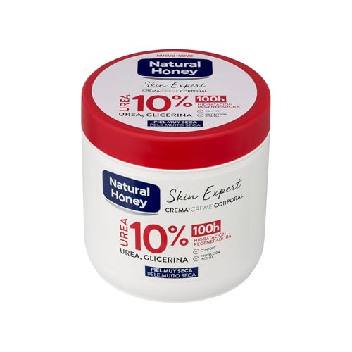 Natural Honey Crema hidratante Urea 100 horas de hidratación para la piel del cuerpo- 10% de Serum de Urea 400 ml
