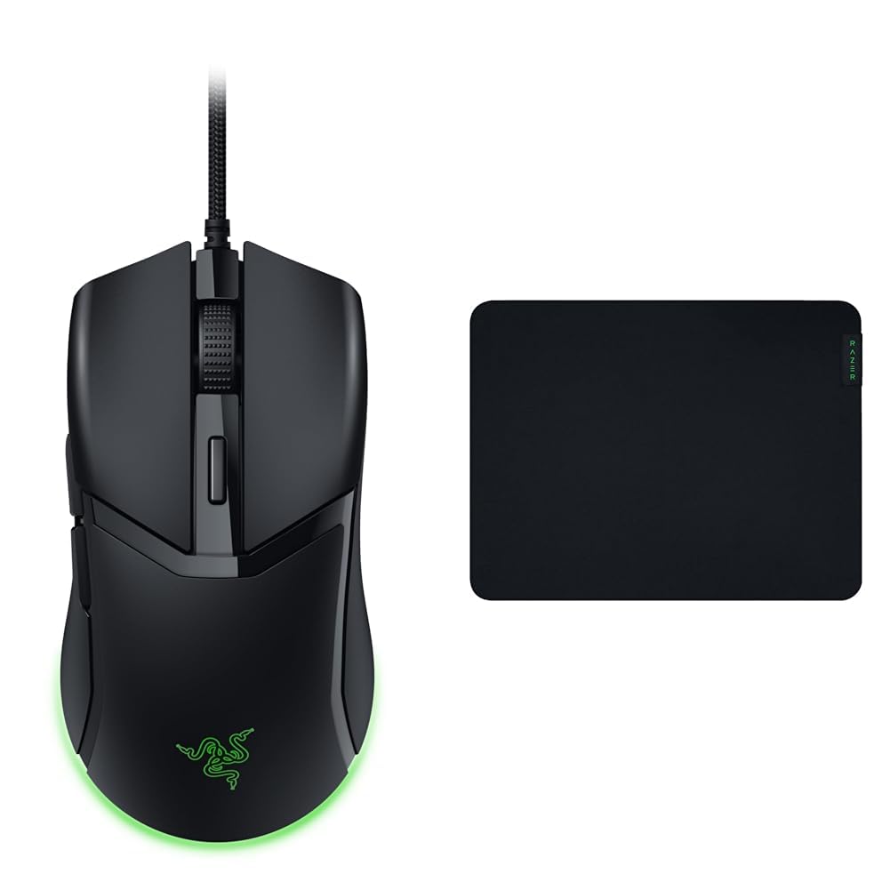 Razer Cobra - Souris Gaming Filaire avec Chroma RGB Noir & Gigantus V2 Medium - Tapis de Souris Gaming Souple pour Un Style Rapide et Un Contrôle Optimal Noir