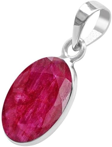 Gemstone 925 Sterling Silver Pendant Necklace For Womens Girls Gemstone Handmade jewellery Christmas Gift