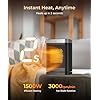 Abolee Space Heaters with Motion Sensor,Portable Heaters for Indoor Use,Electric Small Heaters for Large Room Bedroom Office Garage Desk,1500W Ceramic Heating with Remote,Oscillating,Timer,Thermosta