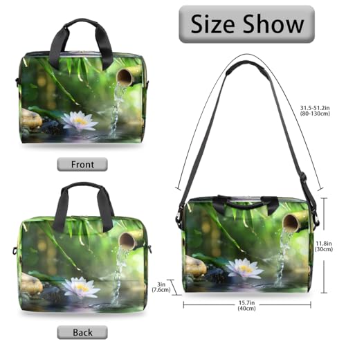 Bolso portátil Lotus Bamboo 16 pulg, maletín delgado miniatura 5
