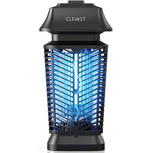 CLEVAST Bug Zapper Outdoor - Electric Mosquito Zapper Indoor, Fly Traps with UV Light, Waterproof Flying Killer 4200V Insects Lamp for Patio, Yard, Garden, Porch