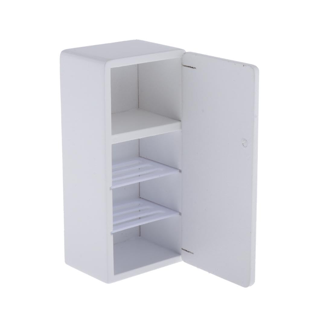 Mini Frigo Giocattolo In Legno Bianco Per Cucina