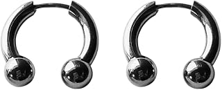 18GA Stainless Steel Faux Stretched 8GA Horseshoe Barbell Earrings, Sold as a Pair