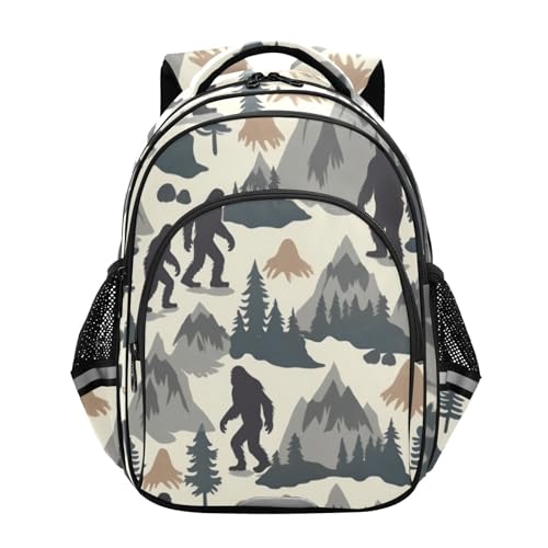 Sasquatch Tree Backpack for Kids Elementary School Bag Boys Girls Bookbag Travel Backpack Daypack