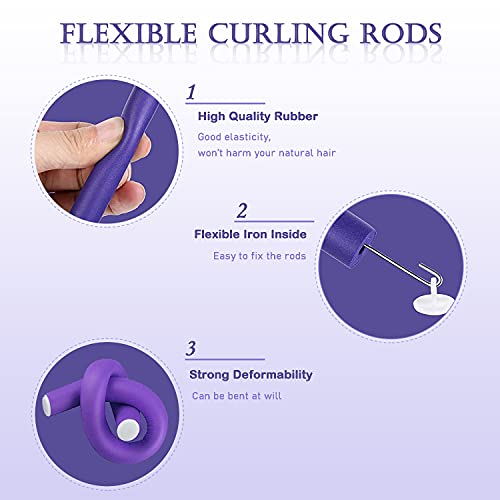 Heatless Hair Curlers Jumbo Flexible Curling Rods Bendable Twist Flexirod Soft Foam No Heat Hair Rollers For Long Medium Hair #TOP5
