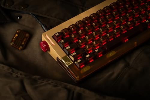 Image of Retro 63 RT HE Magnetic Wired Gaming Keyboard with Mechanical Feel, Metal and PEI with 8K Low Latency and Mode Switching RGB - Hazy Amber