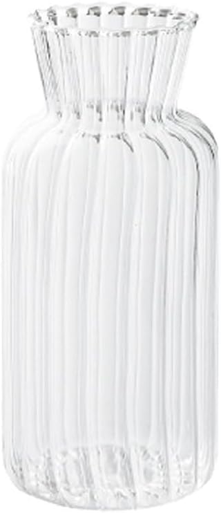 Vase Transparent Glass Vase Desktop Decoration Dried Flowers Flowers Small Flower Device Home Living Room Simple Hydroponic Flower Pot Suitable for Dining and Living Room Home decoratio