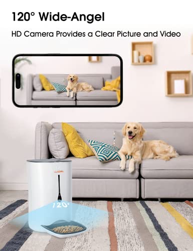 Wopet Automatic Cat Feeder With Camera,7L App Control Smart Feeder Cat Dog Food Dispenser,6-Meal Auto Pet Feeder With Timer Programmable,Hd Camera For Voice And Video Recording #TOP2