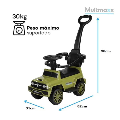 Carrinho de Passeio Quadriciclo Infantil Jip com Empurrador Multmaxx (Verde)