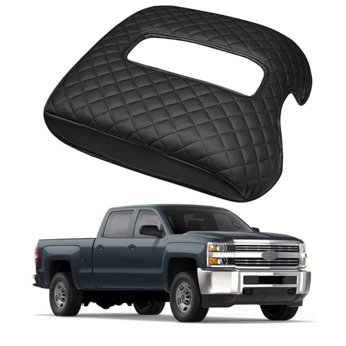 Image of Center Console Armrest Cover Compatible with Chevy Silverado and Fit for GMC Sierra 1500 2500 3500 2014-2018,and Fit for Yukon /Tahoe /Suburban 2015-2020(for Bucket Seat Only)