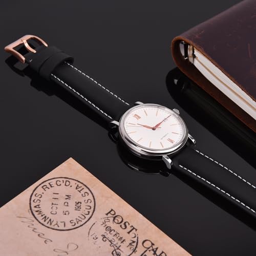 Image of Ritche Christmas Gift Quick Release Leather Watch Bands Genuine Watch Straps for Men Women Top Grain Leather Watch Strap, White Elephant Gifts, Stocking Stuffers for Men, Father's Day gifts