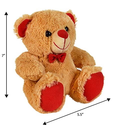 Image of Ultra 07 inch Jolly Teddy Bear Fully Stuffed Soft Plush Toy for Kids in Brown Animal Toy Gift Birthday Anniversary Christmas Diwali Home Decore