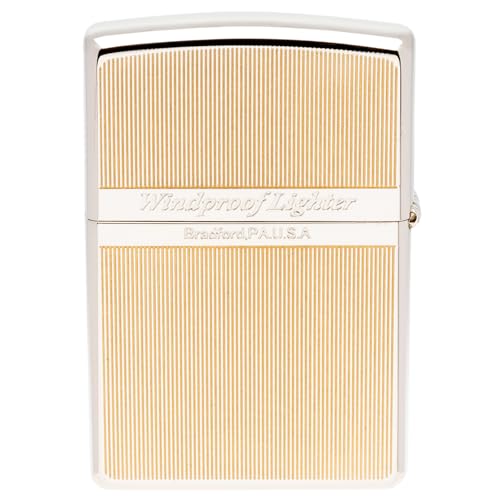 Encendedor Zippo Windproof Bronce Vintage Plateado miniatura 2