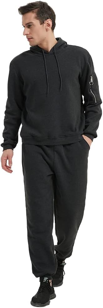 Mens Casual Tracksuit Set 2Pieces Sweatsuits Hooded Pullover And Jogging Pant - Image 2