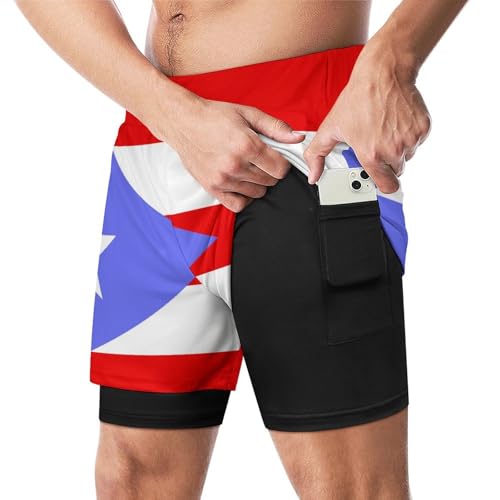 Mens Running Shorts Quick Dry Swim Trunks Athletic Workout Shorts for Men with Pockets