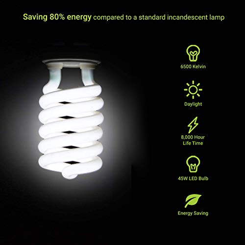 Etoplighting |2 Pack|45 Watt 6500K Pure White Fluorescent Daylight Balanced Light Bulb For Photography And Video Lighting, Apl2334 (2 Pack) #TOP3