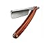 Coltello da barba con lama in acciaio al carbonio e manico in legno 4690