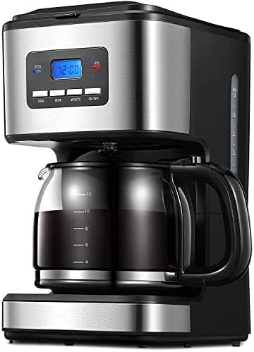 1,8L Cafetera de Goteo, Programable Cafetera de Filtro con Temporizador,  Tecnología de Rociado Avanzada y Preparación Rápida, Función Recalentar y  Mantener Caliente, Filtro Reutilizable, 900W - PREYCA
