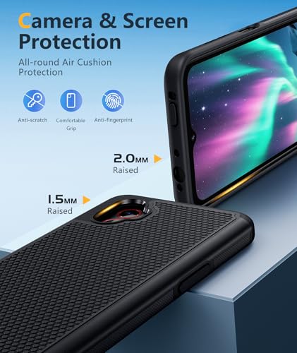 Image of FNTCASE for XCover 7 Pro Case: XCover 6 Pro Samsung Galaxy Dual Layer Shockproof Protective Heavy Duty Phone Cover Rugged with Non Slip Textured Back Hard Shell - Military Drop Protection (Black)