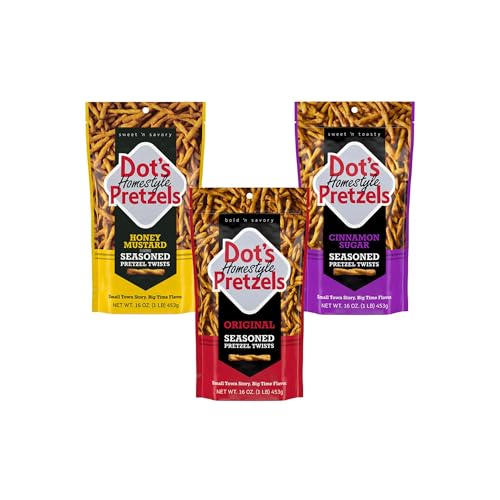 Dot's Honey Mustard Pretzels 16oz sweet and tangy twisted pretzels