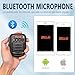 CYSSJF Bluetooth Microphone for Zello App Wireless Waterproof Mic Speaker with PTT Button 3.5mm Audio Port 1000mAh Battery for iOS and Android Mobile Smart Phone System