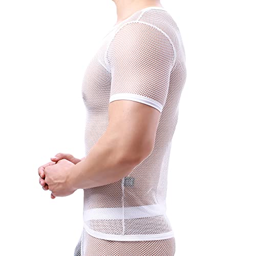 Yoobng Sexy Men's Underwear Sleeveless Vest Tank Top Breathable Mesh Fishnet Undershirt #TOP4