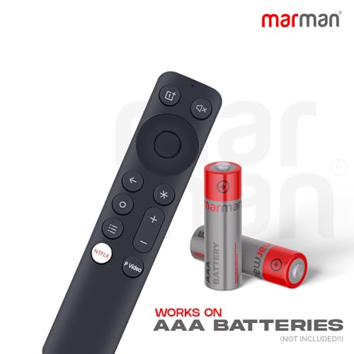 Image of marman Compatible with Oneplus Tv Remote Control Non Voice Command Suitable for 4K UHD QLED Smart Android Television with hotkeys for Netflix and Prime Video - Match Key by Key with Original Remote