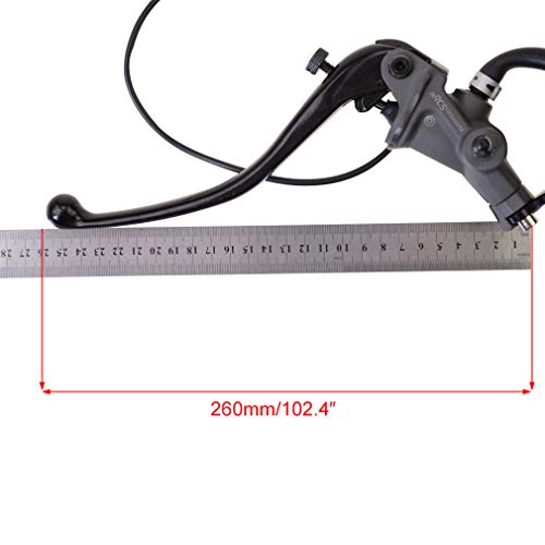 WOOSTAR 7/8\" 22mm Universal Motorcycle Modified Hydraulic Brake Master Cylinder Hydraulic Pump Clutch Levers Set Kit with Fluid Reservoirs (Titanium)