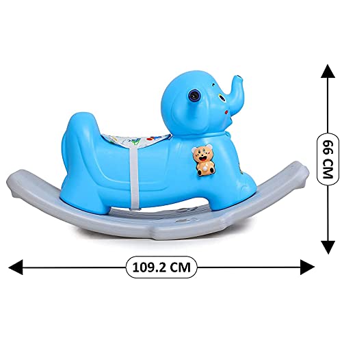 Image of PoPo Toys Murphy Rocker (Blue)| Rocker for Kids Birthday Gift for Kids /Boys /Girls /Rocker with Musical & Lightning Toy | Cute Character