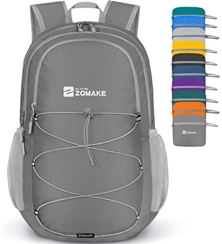 Image of ZOMAKE Ultra Lightweight Hiking Backpack 28L, Packable Small Backpacks Water Resistant Daypack for Women Men(Medium grey)