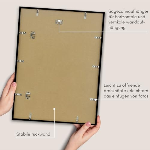 Americanflat Bilderrahmen 45x60 cm - schmaler Bilderrahmen - Schwarz – Ansicht 6