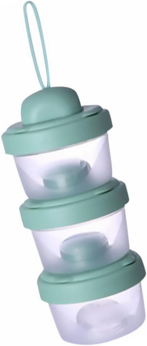 Formula Dispenser Milk Powder Container Portable Feeding Storage Box for Snacks and Fruit with Removable Compartments and Food-safe PP Material