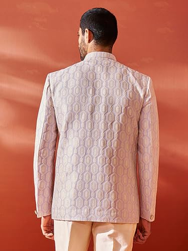 Image of VASTRAMAY Men's Jodhpuri - Silk Blend Jacquard Jodhpuri for Men.