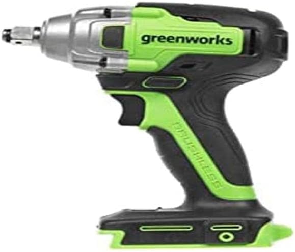 Tools Cordless Impact Wrench (Li-Ion 24 V 400 Nm Torque 2800 Turns/min 1/2 Inch Socket Wrench Square Drive Powerful Brushless Motor Without Battery and Charger)