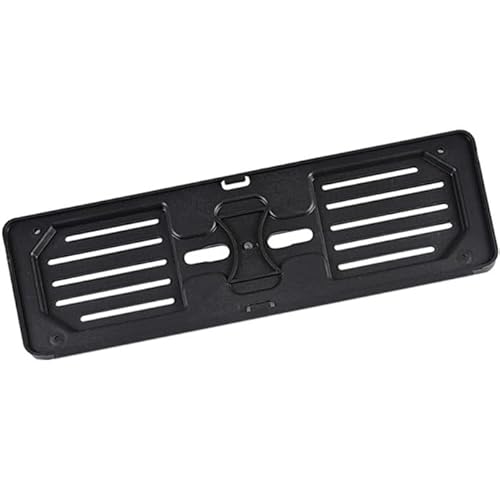 Portatarga Anteriore per Auto, Porta Targa in Plastica, Nero, Fissaggio Rapido, Supporto Targa Auto Standard EU, Universale, Piastra per Targhe Auto, 375x115mm