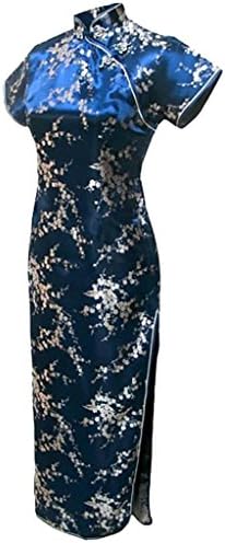 Shanghai Story Women's Qipao Long Chinese Wedding Evening Dress Cheongsam 6 Dblue