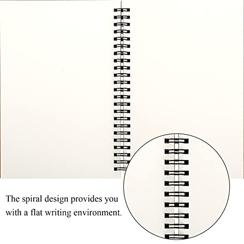 Hacaroa 10 Pack Blank Spiral Notebooks, 8"x5" Unlined Journal Kraft Cover Sketch Note Pad - Image 3