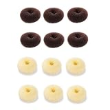 Extra Small Hair Bun Maker for Kids, 12 PCS Chignon Hair Donut Sock Bun Form for Girls, Mini Hair Do