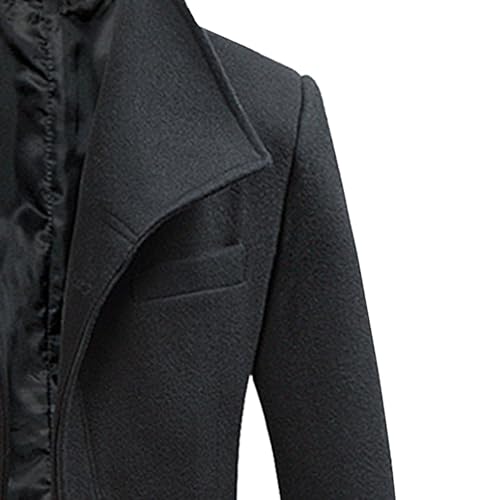 Men's Winter Slim Fit Business Top Coat Classic Woollen Single Breasted Overcoat Wide Lapel Trench Walker Coats3